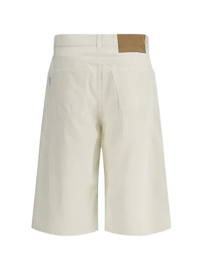Haikure Becky Cotton And Linen-blend Twill Shorts In White