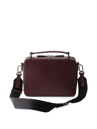 Prada Brique Medium Saffiano Leather Bag In Purple