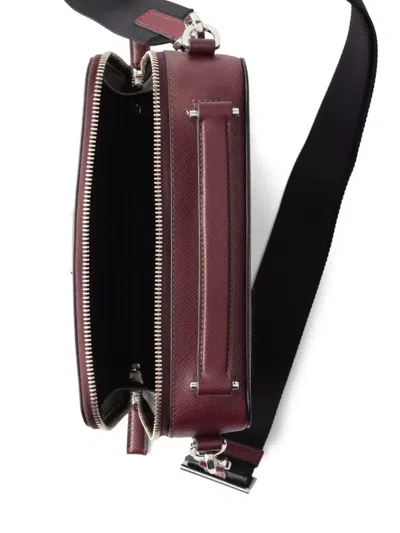 Prada Brique Medium Saffiano Leather Bag In Purple