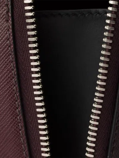 Prada Brique Medium Saffiano Leather Bag In Purple