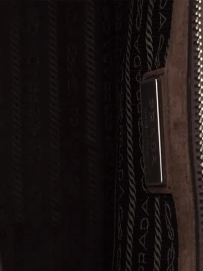 Prada Suede Shoulder Bag In Brown
