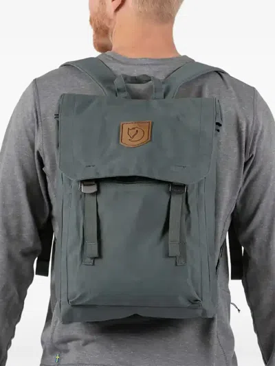 Fjall Raven Logo-patch Backpack In Blue