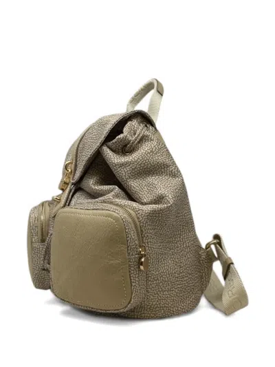 Borbonese Printed Backpack In Neutral