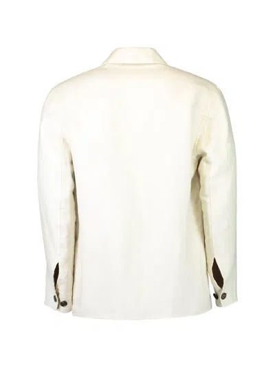 Eleventy Button Overshirt In Neutral