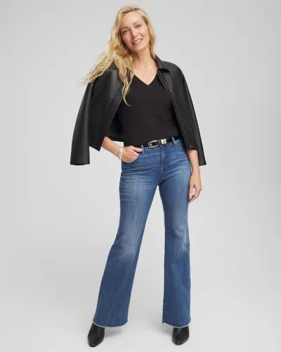 Chico's 3/4 Sleeve Perfect Tee In Black Size 16/18 |