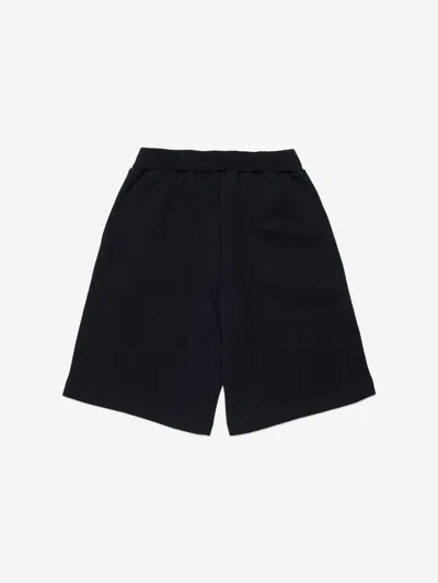 Marni Cotton Shorts With Logo Print Kids In Black