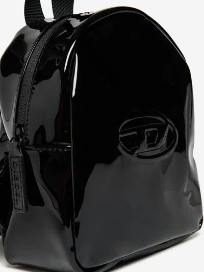 Diesel Debossed-logo Backpack In Black