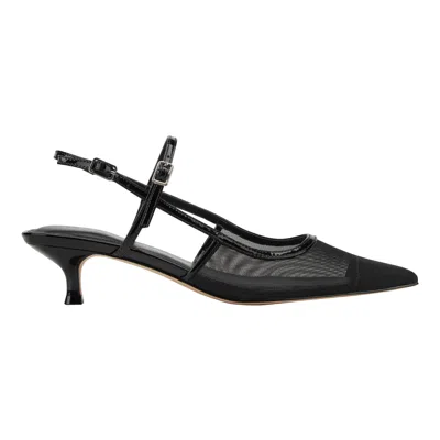 Marc Fisher Ltd Ceddy Slingback Pointed Toe Kitten Heel Pump In Black