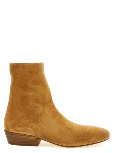 Marsèll Granblocco Suede Ankle Boots Block Heel In Brown