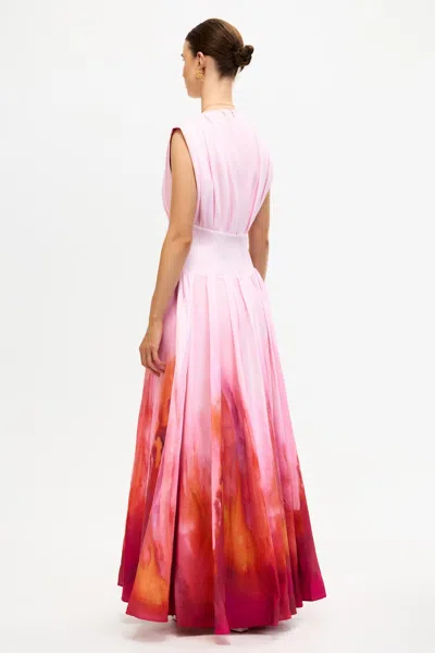 Acler Innoxhill V-neck Maxi Dress In Multi