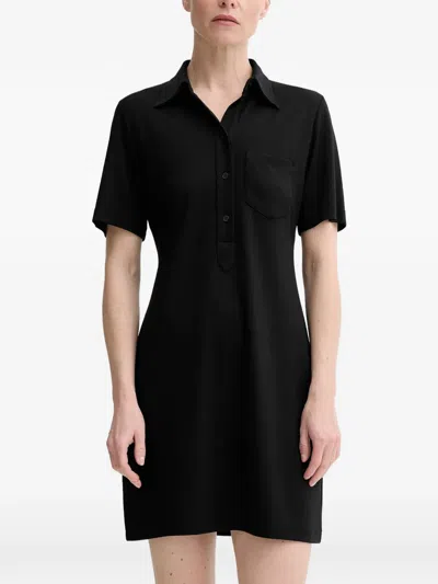 Filippa K Polo-collar Mini Dress In Black