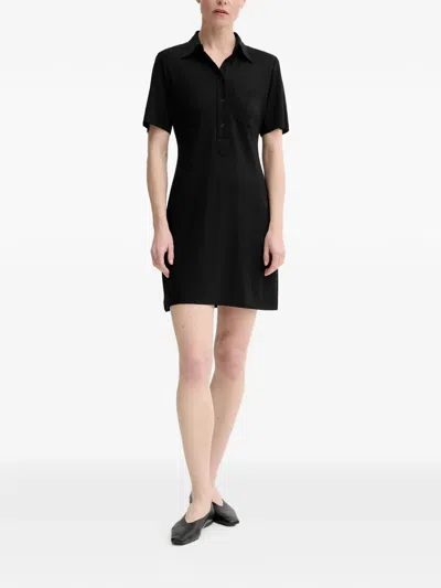Filippa K Polo-collar Mini Dress In Black
