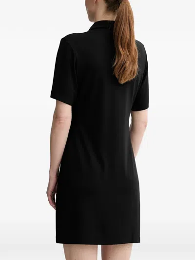 Filippa K Polo-collar Mini Dress In Black