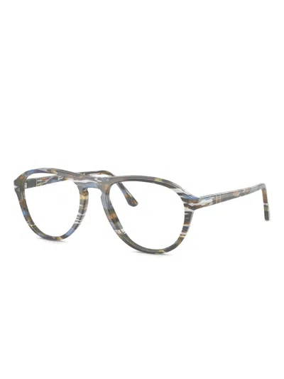 Persol 55mm Pilot Optical Glasses In Gray