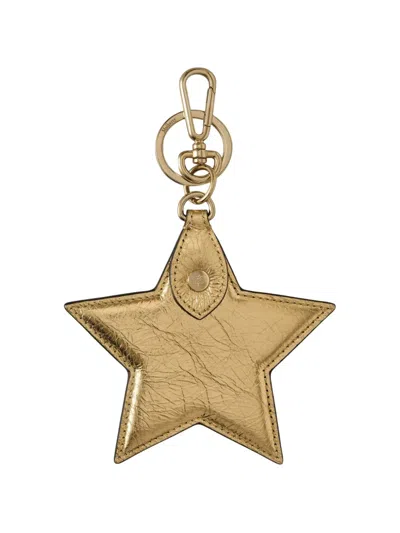 Mulberry Star Keyring In Gold