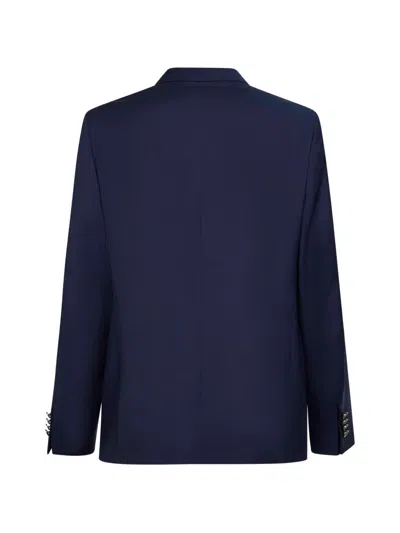 Etro Men Blue Wool Single-breasted Jacket In Blue
