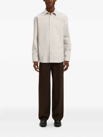 Selected Buttoned Shirt In Neutral