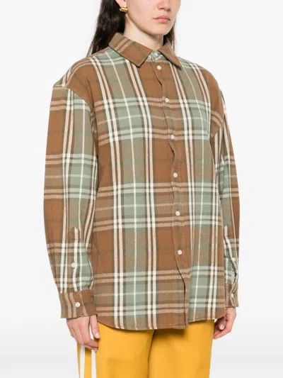 6397 Big Check Button-down Shirt In Brown