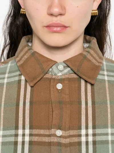 6397 Big Check Button-down Shirt In Brown
