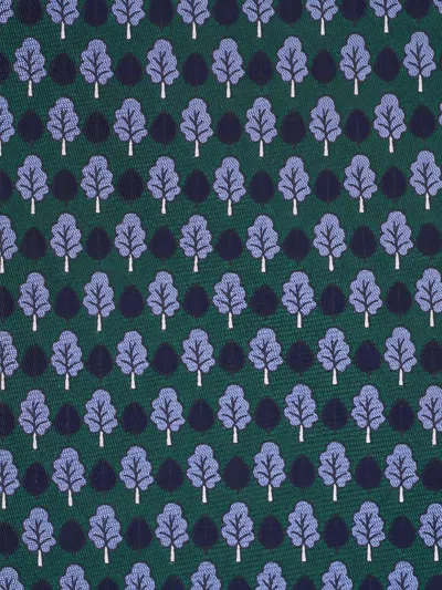 Zegna Tree Pattern Tie In Multi