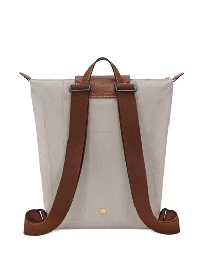 Longchamp M Le Pliage Front-flap Backpack In Neutral