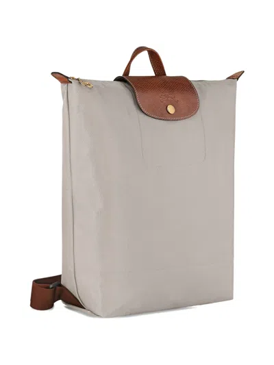 Longchamp M Le Pliage Front-flap Backpack In Neutral