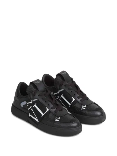 Valentino Garavani Man Sneakers Black Size 7 Leather, Textile Fibers