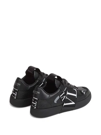 Valentino Garavani Man Sneakers Black Size 7 Leather, Textile Fibers
