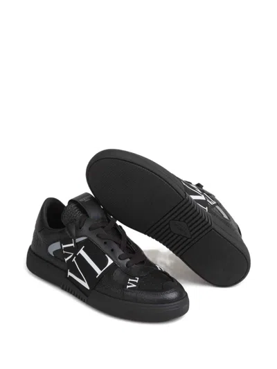 Valentino Garavani Man Sneakers Black Size 7 Leather, Textile Fibers