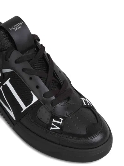 Valentino Garavani Man Sneakers Black Size 7 Leather, Textile Fibers