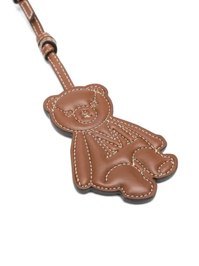 Max Mara Bear Shaped Keyring In Brown