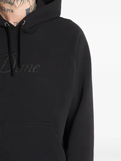 Dime Cursive Hooded Sweater In Multi