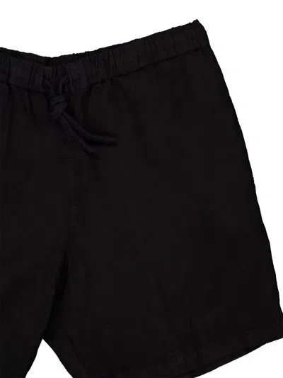 120% Lino Drawstring Bermuda Shorts In Multi