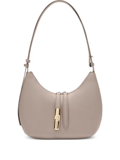 Furla Small Goccia Shoulder Bag In Gray