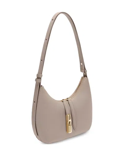 Furla Small Goccia Shoulder Bag In Gray