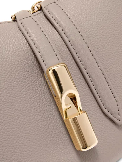Furla Small Goccia Shoulder Bag In Gray