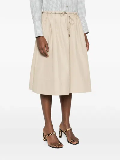Brandon Maxwell Sutton Drawstring Wide-leg Bermuda Shorts In Multi