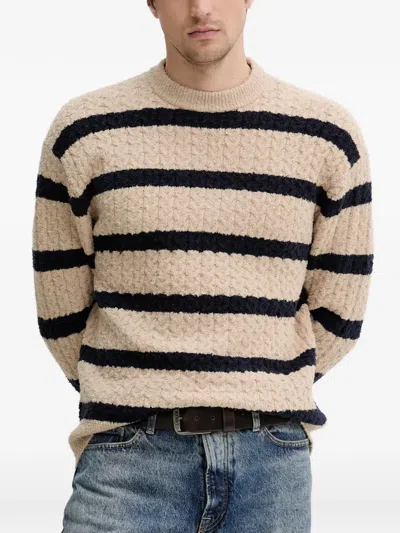 Filippa K Striped-pattern Sweater In Black