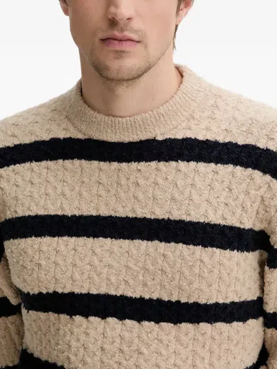 Filippa K Striped-pattern Sweater In Black