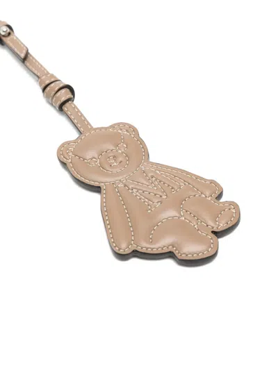 Max Mara Leather Bag Charm In Brown