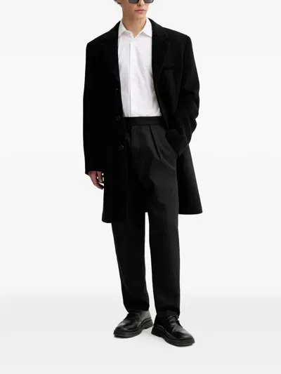Filippa K William Buttoned Coat In Black