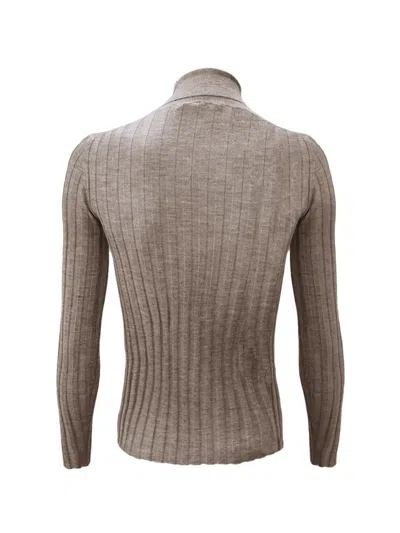 La Rose Gerippter Rollkragenpullover In Gray