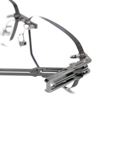 Dita Eyewear Hyperlux-3000 Rimless Rectangular Glasses In Gray