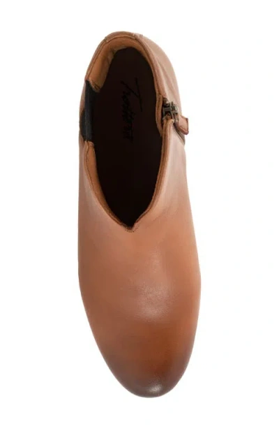 Trotters Monroe Side Zip Ankle Bootie In Brown