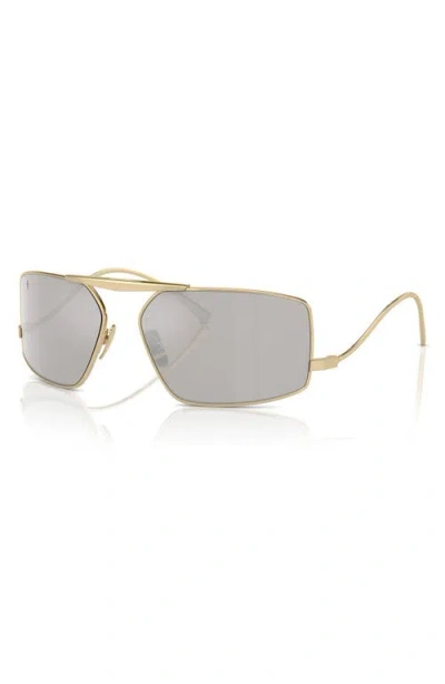 Scuderia Ferrari 64mm Oversize Rectangular Sunglasses In Gold