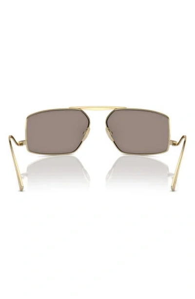 Scuderia Ferrari 64mm Oversize Rectangular Sunglasses In Gold