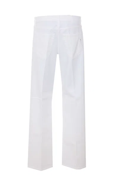 Dondup Logo Patch Jeans In White