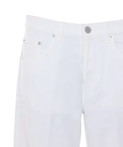 Dondup Logo Patch Jeans In White