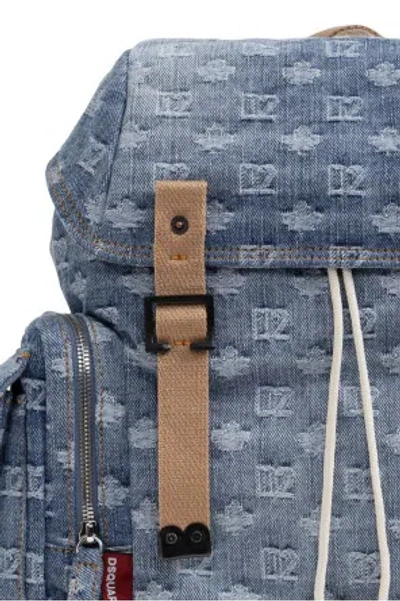 Dsquared2 Monogram-patterned Drawstring Backpack In Red