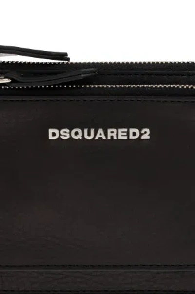 Dsquared2 Zip-around Logo Wallet In Red